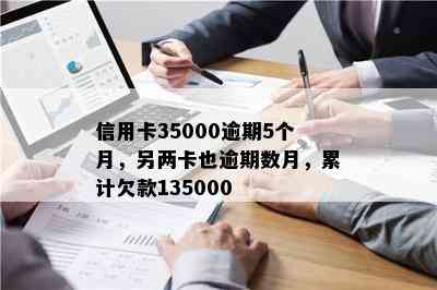 信用卡35000逾期5个月，另两卡也逾期数月，累计欠款135000