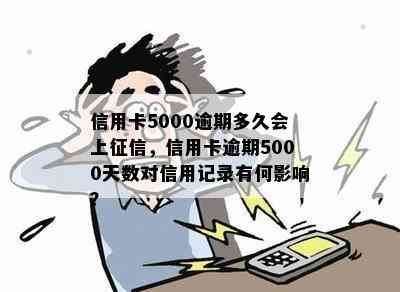 信用卡5000逾期多久会上，信用卡逾期5000天数对信用记录有何影响？