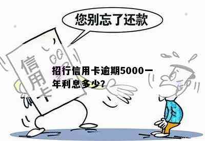 招行信用卡逾期5000一年利息多少？