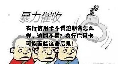 农行信用卡不看逾期会怎么样，逾期不看？农行信用卡可能面临这些后果！