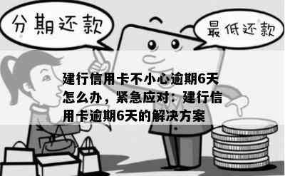 建行信用卡不小心逾期6天怎么办，紧急应对：建行信用卡逾期6天的解决方案