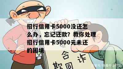 招行信用卡5000没还怎么办，忘记还款？教你处理招行信用卡5000元未还的困境