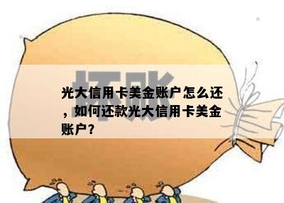 光大信用卡美金账户怎么还，如何还款光大信用卡美金账户？