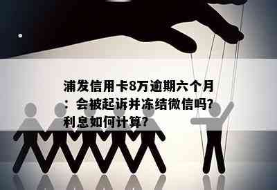 浦发信用卡8万逾期六个月：会被起诉并冻结微信吗？利息如何计算？