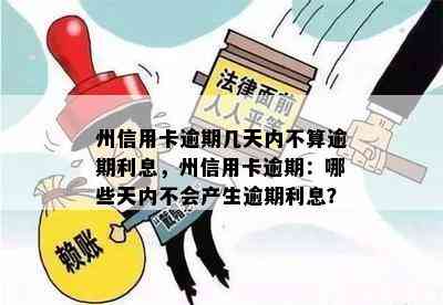 州信用卡逾期几天内不算逾期利息，州信用卡逾期：哪些天内不会产生逾期利息？