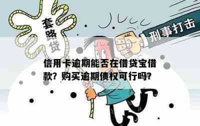 信用卡逾期能否在借贷宝借款？购买逾期债权可行吗？