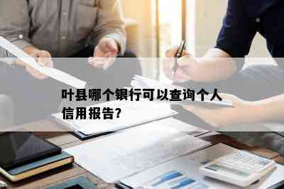 叶县哪个银行可以查询个人信用报告？