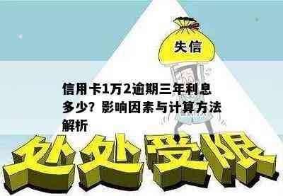 信用卡1万2逾期三年利息多少？影响因素与计算方法解析