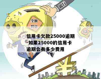 信用卡欠款25000逾期-如果25000的信用卡逾期会有多少费用