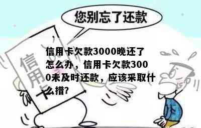 信用卡欠款3000晚还了怎么办，信用卡欠款3000未及时还款，应该采取什么措？