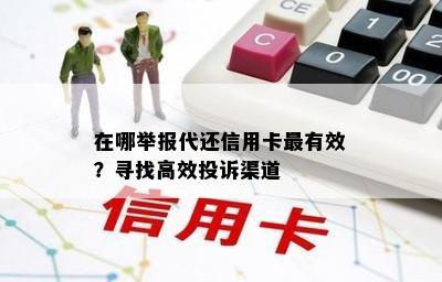 在哪举报代还信用卡最有效？寻找高效投诉渠道