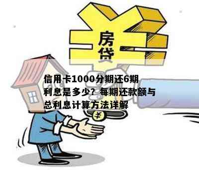 信用卡1000分期还6期利息是多少？每期还款额与总利息计算方法详解