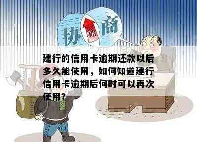 建行的信用卡逾期还款以后多久能使用，如何知道建行信用卡逾期后何时可以再次使用？