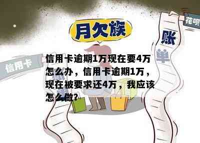 信用卡逾期1万现在要4万怎么办，信用卡逾期1万，现在被要求还4万，我应该怎么做？