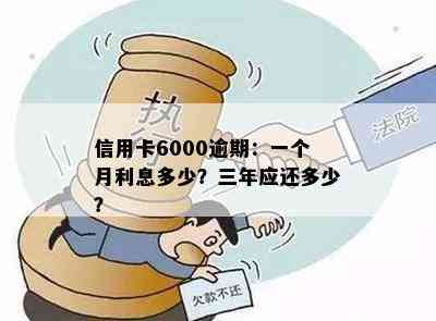 信用卡6000逾期：一个月利息多少？三年应还多少？