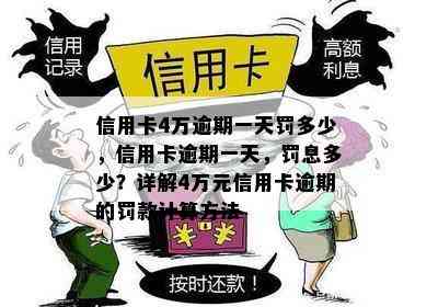 信用卡4万逾期一天罚多少，信用卡逾期一天，罚息多少？详解4万元信用卡逾期的罚款计算方法