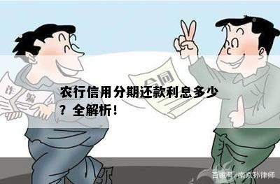 农行信用分期还款利息多少？全解析！