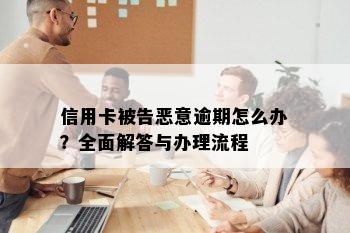 信用卡被告恶意逾期怎么办？全面解答与办理流程