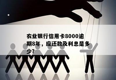 农业银行信用卡8000逾期8年，应还款及利息是多少？