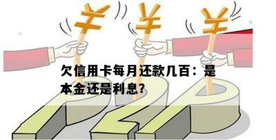 欠信用卡每月还款几百：是本金还是利息？