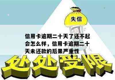 信用卡逾期二十天了还不起会怎么样，信用卡逾期二十天未还款的后果严重性