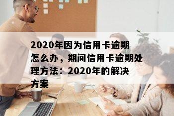 2020年因为信用卡逾期怎么办，期间信用卡逾期处理方法：2020年的解决方案