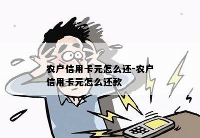 农户信用卡元怎么还-农户信用卡元怎么还款