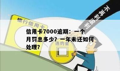 信用卡7000逾期：一个月罚息多少？一年未还如何处理？