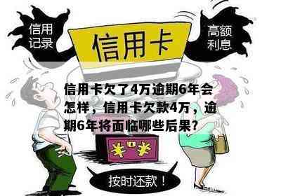 信用卡欠了4万逾期6年会怎样，信用卡欠款4万，逾期6年将面临哪些后果？