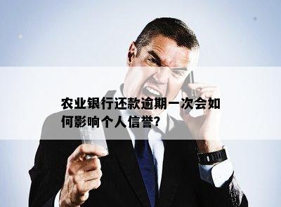 农业银行还款逾期一次会如何影响个人信誉？