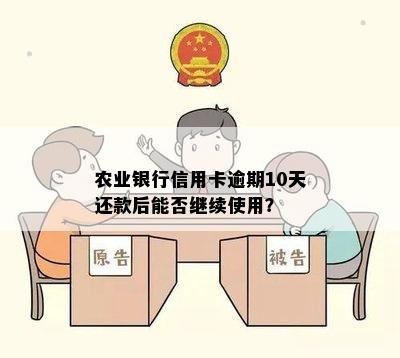 农业银行信用卡逾期10天还款后能否继续使用？