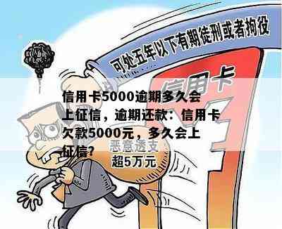 信用卡5000逾期多久会上，逾期还款：信用卡欠款5000元，多久会上？