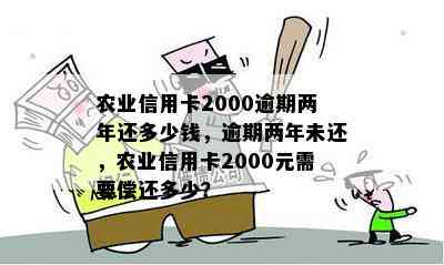 农业信用卡2000逾期两年还多少钱，逾期两年未还，农业信用卡2000元需要偿还多少？