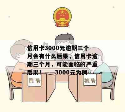 信用卡3000元逾期三个月会有什么后果，信用卡逾期三个月，可能面临的严重后果！——3000元为例