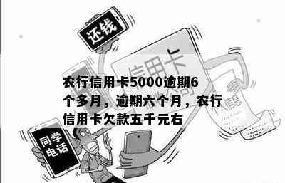 农行信用卡5000逾期6个多月，逾期六个月，农行信用卡欠款五千元右