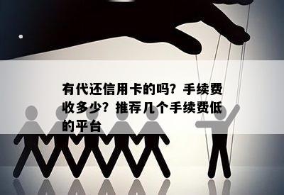 有代还信用卡的吗？手续费收多少？推荐几个手续费低的平台