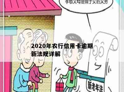 2020年农行信用卡逾期新法规详解