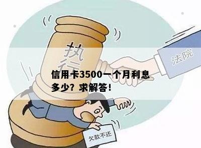 信用卡3500一个月利息多少？求解答！