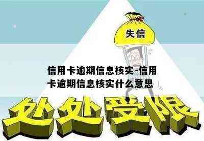 信用卡逾期信息核实-信用卡逾期信息核实什么意思