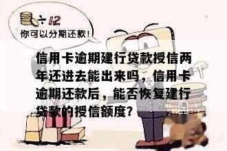 信用卡逾期建行贷款授信两年还进去能出来吗，信用卡逾期还款后，能否恢复建行贷款的授信额度？