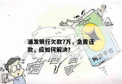 浦发银行欠款7万，急需还款，应如何解决？