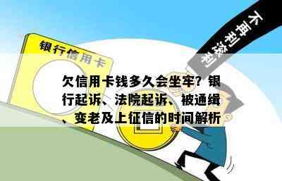 欠信用卡钱多久会坐牢？银行起诉、法院起诉、被通缉、变老及上的时间解析