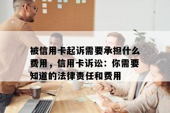 被信用卡起诉需要承担什么费用，信用卡诉讼：你需要知道的法律责任和费用