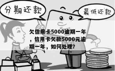 欠信用卡5000逾期一年，信用卡欠款5000元逾期一年，如何处理？