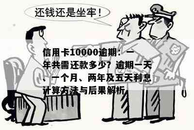 信用卡10000逾期：一年共需还款多少？逾期一天、一个月、两年及五天利息计算方法与后果解析