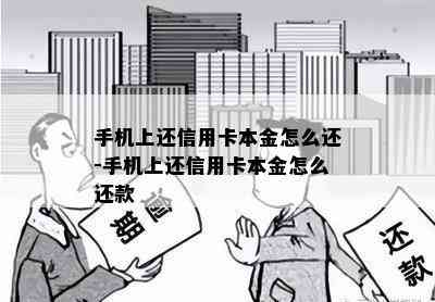 手机上还信用卡本金怎么还-手机上还信用卡本金怎么还款