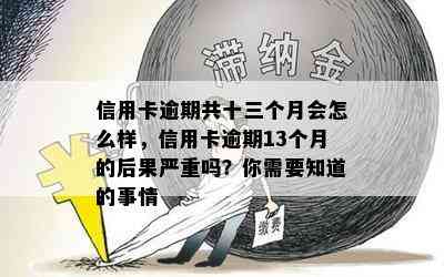 信用卡逾期共十三个月会怎么样，信用卡逾期13个月的后果严重吗？你需要知道的事情