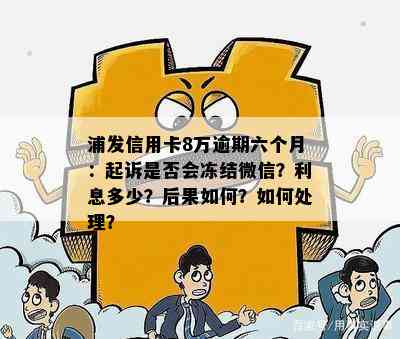 浦发信用卡8万逾期六个月：起诉是否会冻结微信？利息多少？后果如何？如何处理？