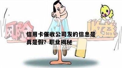 信用卡公司发的信息是真是假？职业揭秘