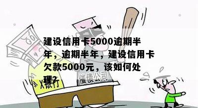 建设信用卡5000逾期半年，逾期半年，建设信用卡欠款5000元，该如何处理？